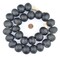 Super Jumbo Recycled Glass Beads - Beaded Wall Hangings - Extra Large African Sea Glass Beads 32-35mm - The Bead Chest (Black)